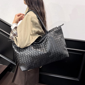 Geantă Tote, stil coreean, unisex pentru utilizare zilnică (material PU; stil urban; căptușeală poliester)