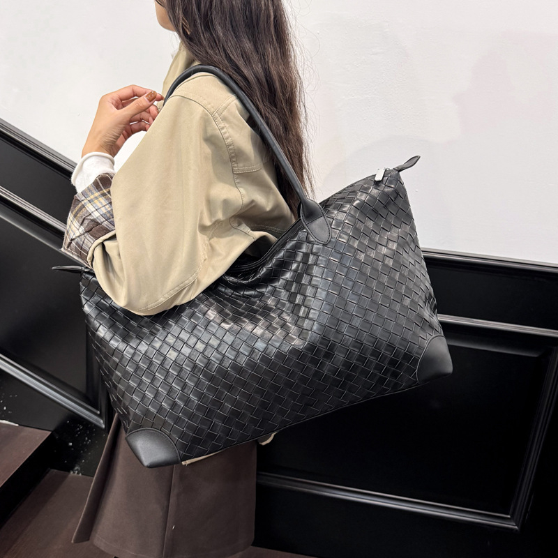 Geantă Tote, stil coreean, unisex pentru utilizare zilnică (material PU; stil urban; căptușeală poliester)