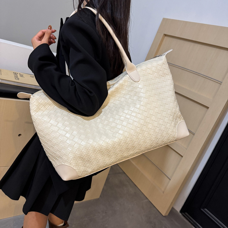 Geantă Tote, stil coreean, unisex pentru utilizare zilnică (material PU; stil urban; căptușeală poliester)