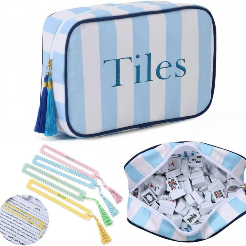 Geantă de machiaj și toaletă — stil casual, din polyester, multifuncțională și portabilă, închidere cu fermoar