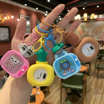 Ключодържател – светещ карикатурен дизайн, PVC материал, индивидуално опакован, готов за подарък за рождени дни, завършване, пътуване или преместване