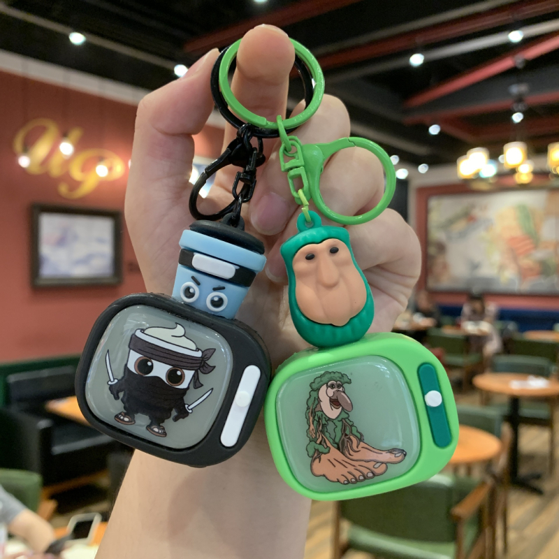 Ключодържател – светещ карикатурен дизайн, PVC материал, индивидуално опакован, готов за подарък за рождени дни, завършване, пътуване или преместване