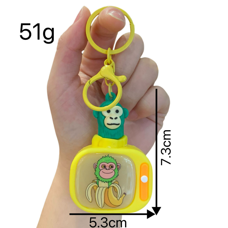 Ключодържател – светещ карикатурен дизайн, PVC материал, индивидуално опакован, готов за подарък за рождени дни, завършване, пътуване или преместване