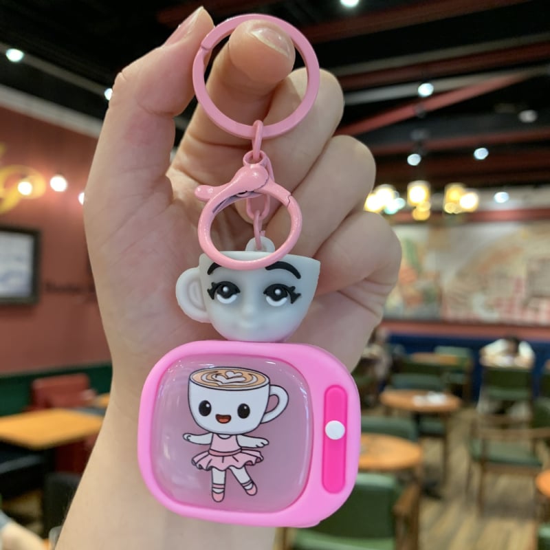 Ключодържател – светещ карикатурен дизайн, PVC материал, индивидуално опакован, готов за подарък за рождени дни, завършване, пътуване или преместване