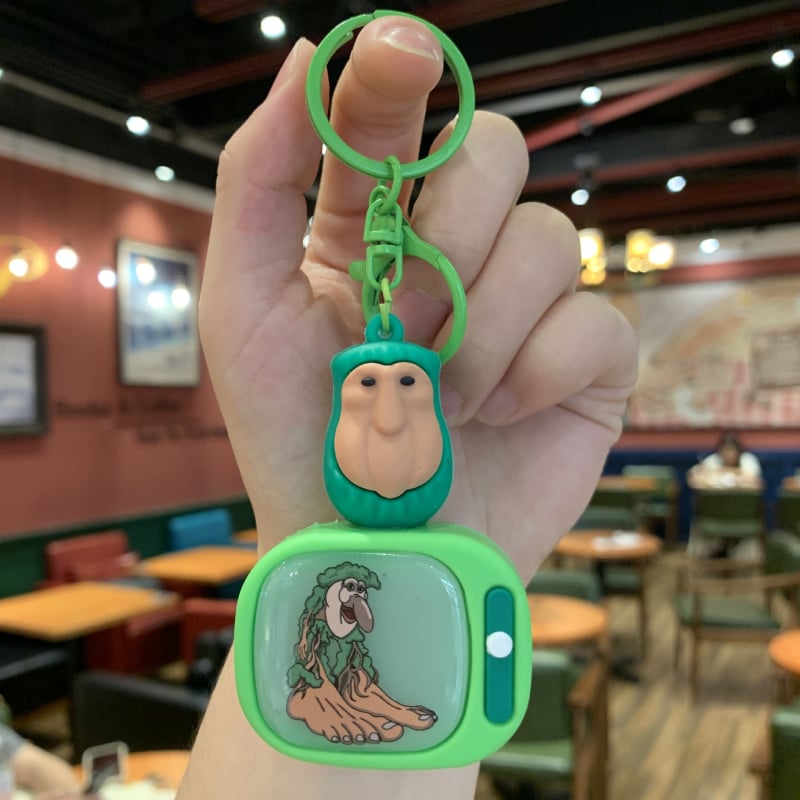 Ключодържател – светещ карикатурен дизайн, PVC материал, индивидуално опакован, готов за подарък за рождени дни, завършване, пътуване или преместване