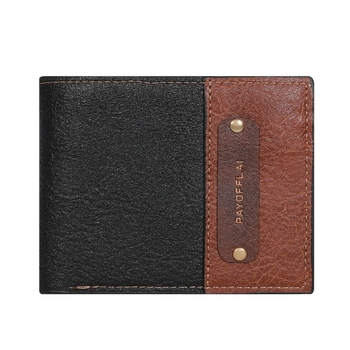 Portofel bărbătesc cu mai multe sloturi pentru carduri, Material PU, Lansare Primăvara 2025, Stil urban simplu, Brand privat autorizat, Capacitate extinsă