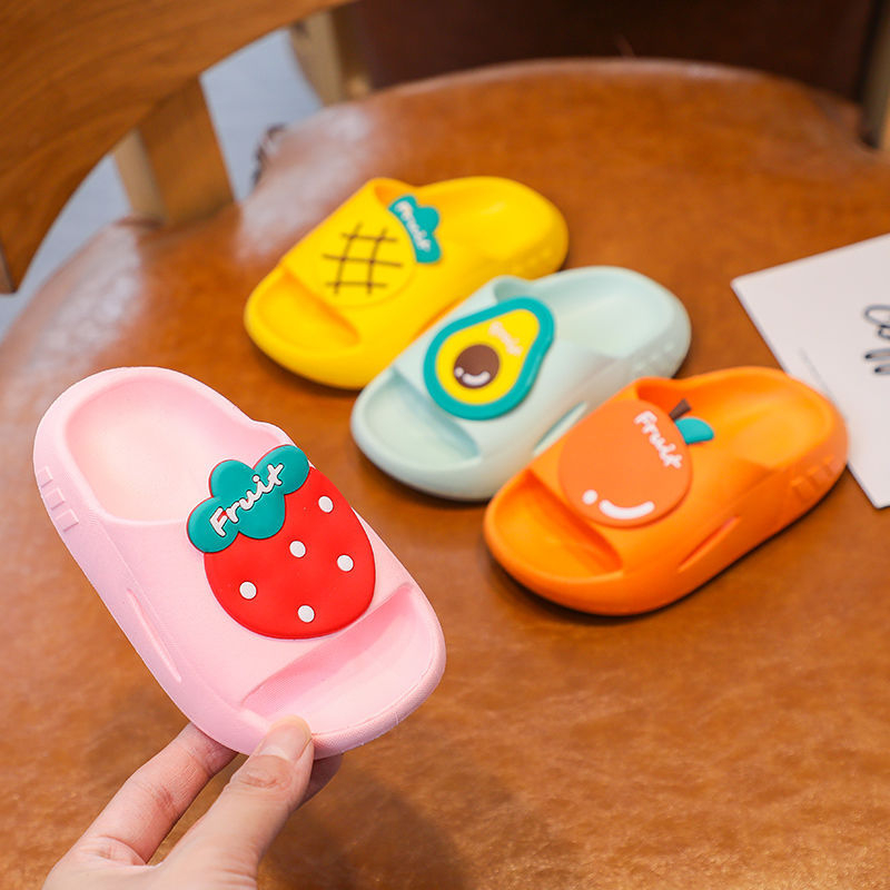 Dječje papuče s voćnim motivom – ljetne unutarnje antislip papuče za kupaonicu, unisex, PVC