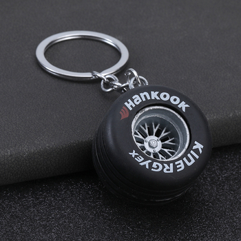 Ключодържател с форма на гума, цинкова сплав, модерен арт стил, лого по избор, индивидуално опакован