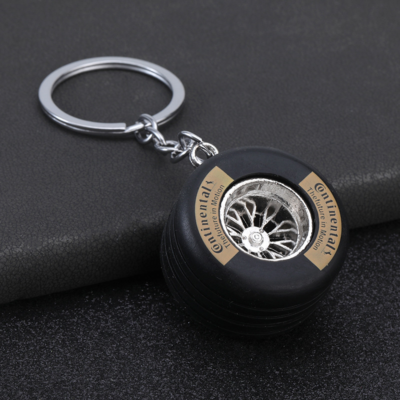 Ключодържател с форма на гума, цинкова сплав, модерен арт стил, лого по избор, индивидуално опакован