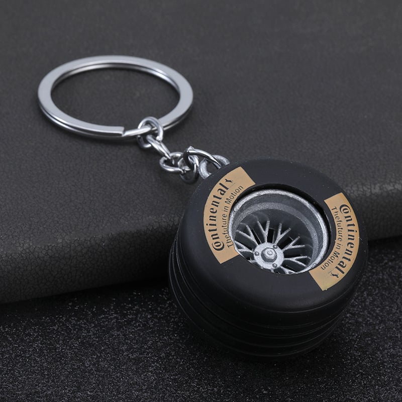 Ключодържател с форма на гума, цинкова сплав, модерен арт стил, лого по избор, индивидуално опакован