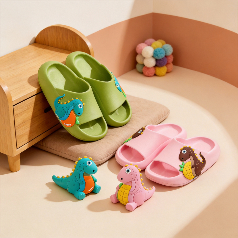 Unisex EVA dječje papuče - životinjski uzorak, brzo sušenje, prozračne, protuklizne