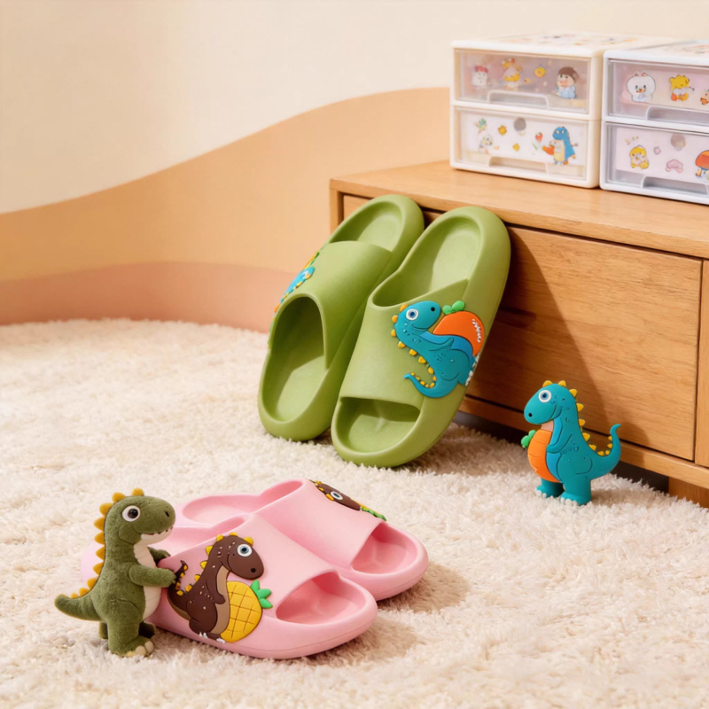 Unisex EVA dječje papuče - životinjski uzorak, brzo sušenje, prozračne, protuklizne
