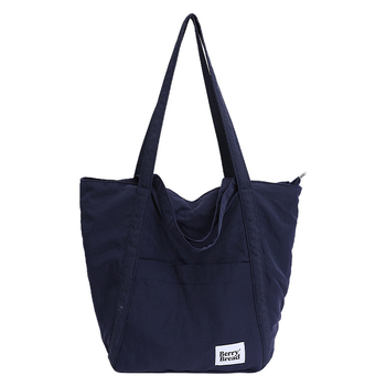 Geantă Tote din pânză, formă verticală pătrată, fermoar, buzunare interne pentru telefon și ID, bretele duble (Lansare vară 2025)