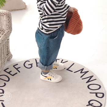 Gyerekeknek vászon Slip-On cipő, Koreai stílus, felső rész vászon, talp műanyag, belső EVA talp, zárás: rugalmas pánt