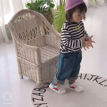 Gyerekeknek vászon Slip-On cipő, Koreai stílus, felső rész vászon, talp műanyag, belső EVA talp, zárás: rugalmas pánt