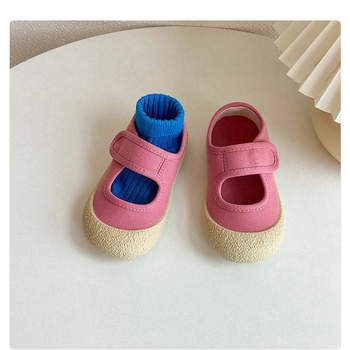Dječje platnene tenisice, unisex, zatvaranje na Velcro traku, niski gornji dio, gumena potplata