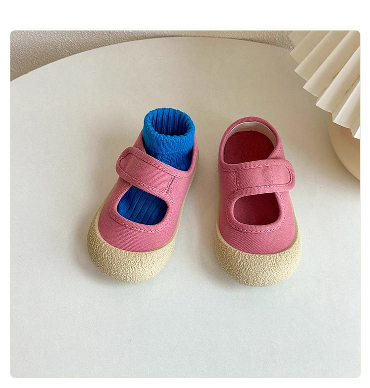 Dječje platnene tenisice, unisex, zatvaranje na Velcro traku, niski gornji dio, gumena potplata