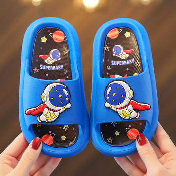 Dječje flip-flop papuče s astronautom, unisex, za djecu 4–12 godina, PVC gornji i potplat, protuklizne, prozračne, ljeto