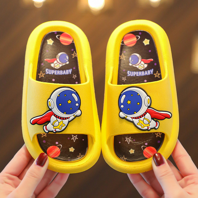 Dječje flip-flop papuče s astronautom, unisex, za djecu 4–12 godina, PVC gornji i potplat, protuklizne, prozračne, ljeto