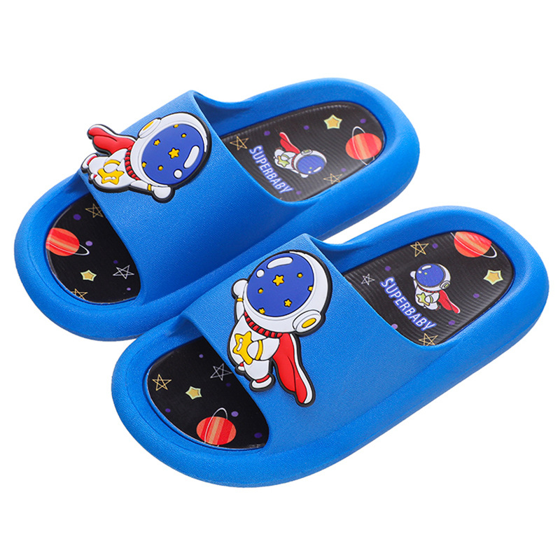 Dječje flip-flop papuče s astronautom, unisex, za djecu 4–12 godina, PVC gornji i potplat, protuklizne, prozračne, ljeto