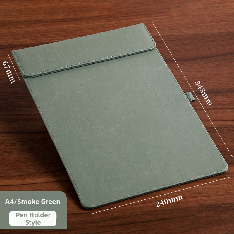 Bőr mágneses mappa A4-es fogóval, 5 mm lemezzel és logónyomtatással – testre szabható