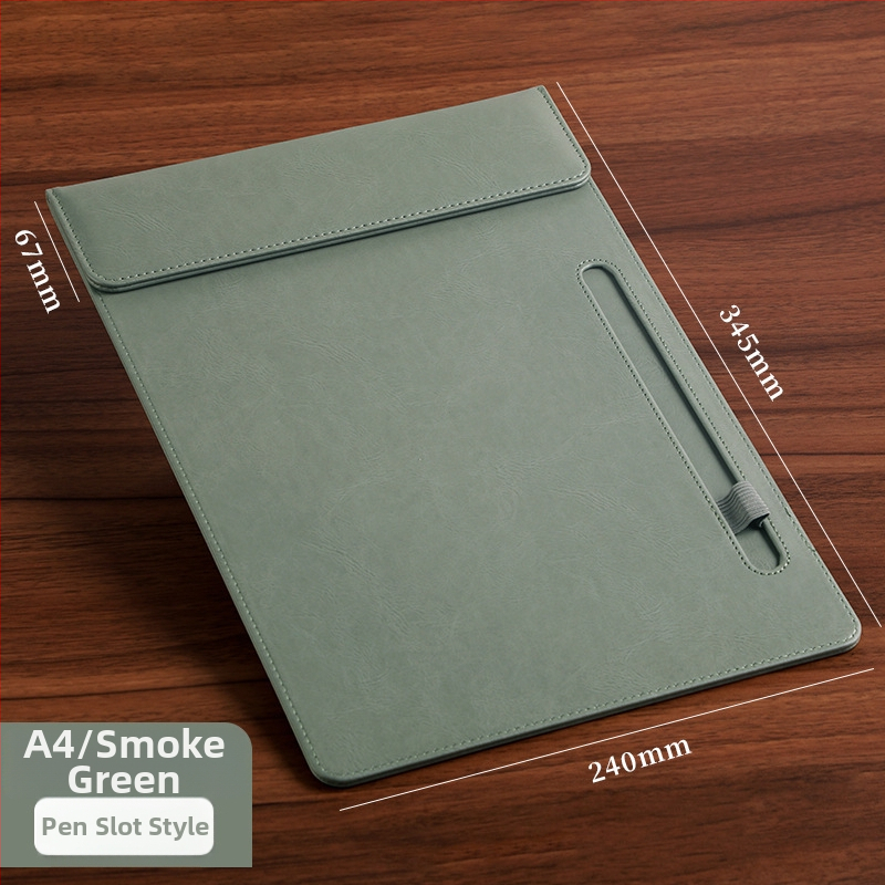 Bőr mágneses mappa A4-es fogóval, 5 mm lemezzel és logónyomtatással – testre szabható