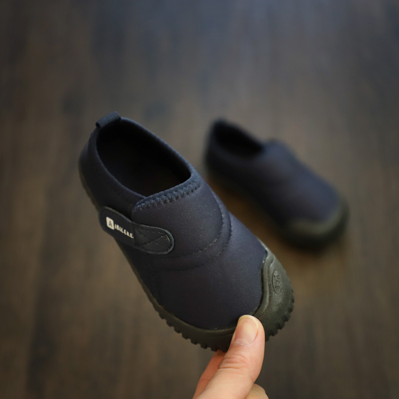 Dječje platnene tenisice s Velcro zatvaračem, niski gornji dio od pamuka, protuklizna potplat, tekstilna uložak s mrežastom unutrašnjošću, pogodna za unutarnje nošenje/vrtić