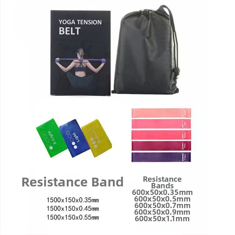 Ellenálló szalag – Jóga és fitnesz nyújtó szalag, TPE anyag, ideális edzéshez és testformáláshoz, karok erősítésére