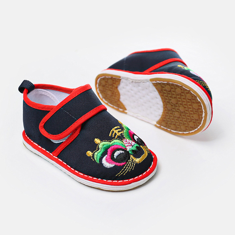 Dječje platnene tenisice s tigrovom glavom, unisex, etnički stil, ravna potplata s više slojeva