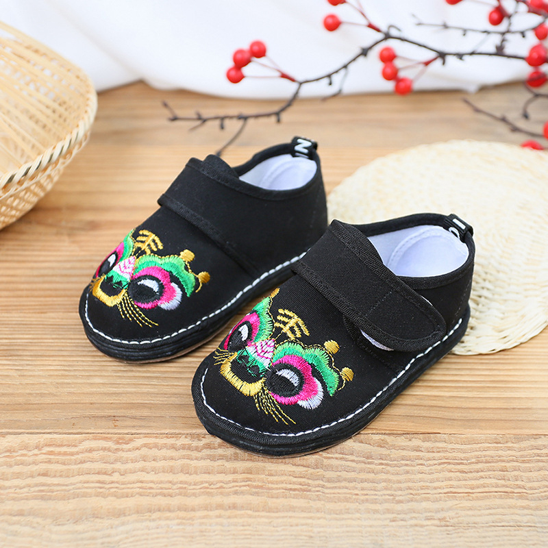 Dječje platnene tenisice s tigrovom glavom, unisex, etnički stil, ravna potplata s više slojeva