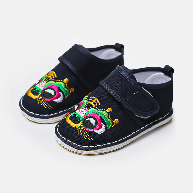 Dječje platnene tenisice s tigrovom glavom, unisex, etnički stil, ravna potplata s više slojeva