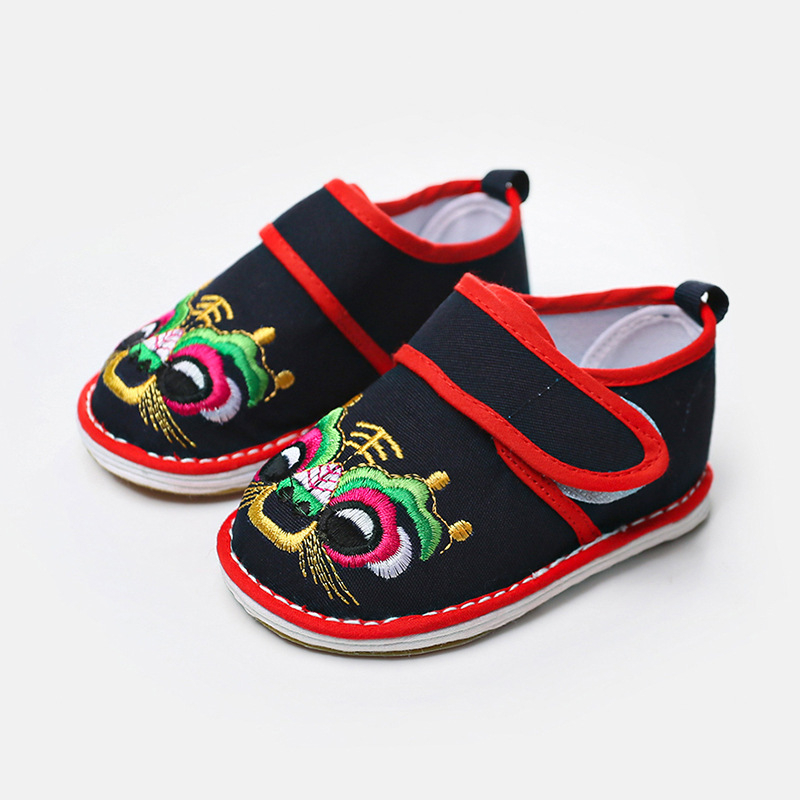Dječje platnene tenisice s tigrovom glavom, unisex, etnički stil, ravna potplata s više slojeva
