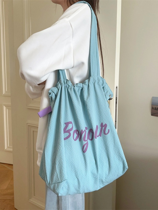 Poliesterska Tote torba, gradski stil, vertikalni kvadratni oblik, velika zapremina, otvoreni gornji dio, dvostruke naramenice (poliester; vertikalni kvadratni oblik; velika zapremina; otvoreni gornji dio; dvostruke naramenice)