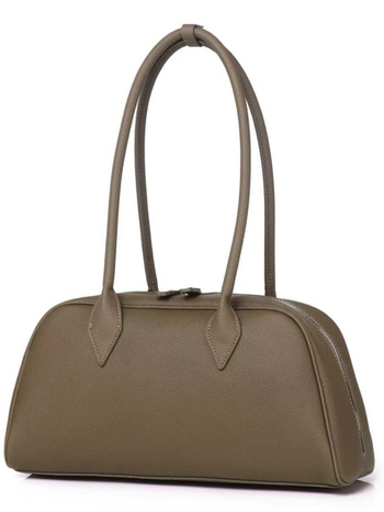 Torba baguette od prave kože, na rame, elegantna ženska torba