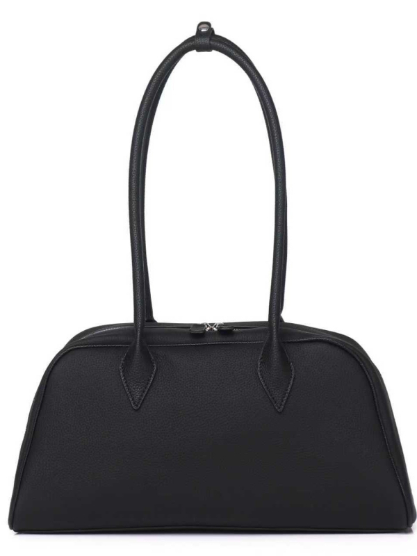 Torba baguette od prave kože, na rame, elegantna ženska torba