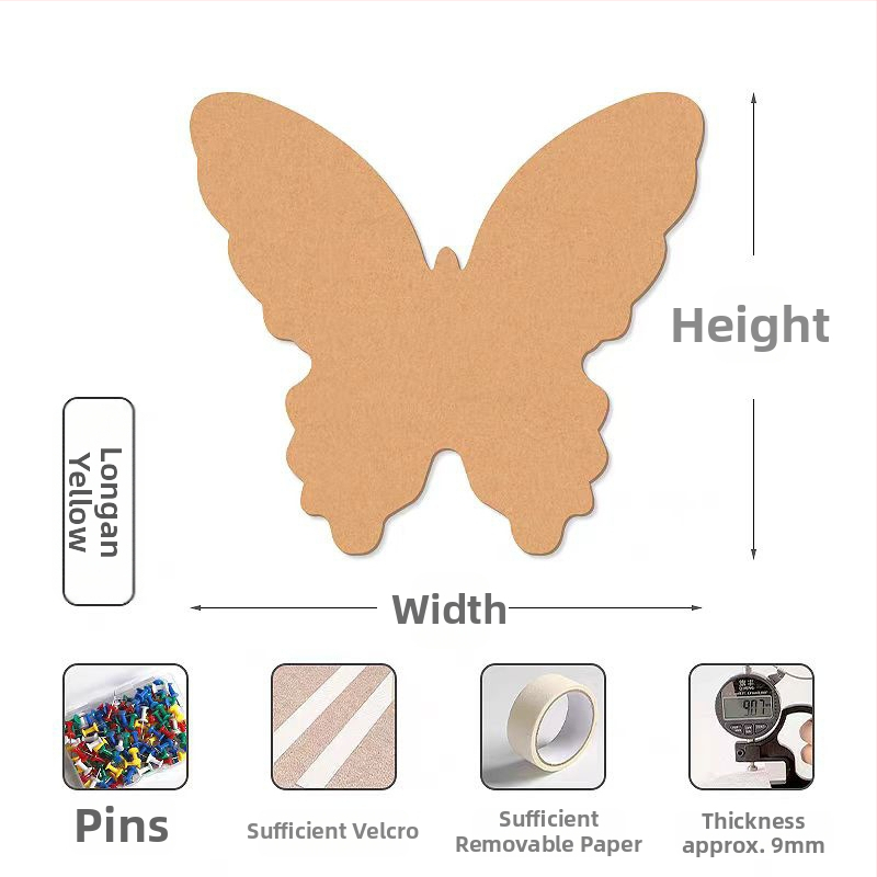 3D pillangó filc falpanel bejárathoz — dekoratív falidísz fotófal és TV-háttérhez (Anyag: poliészter rost; Funkciók: nedvességálló, molyok elleni, szennyeződés elleni, penészálló)