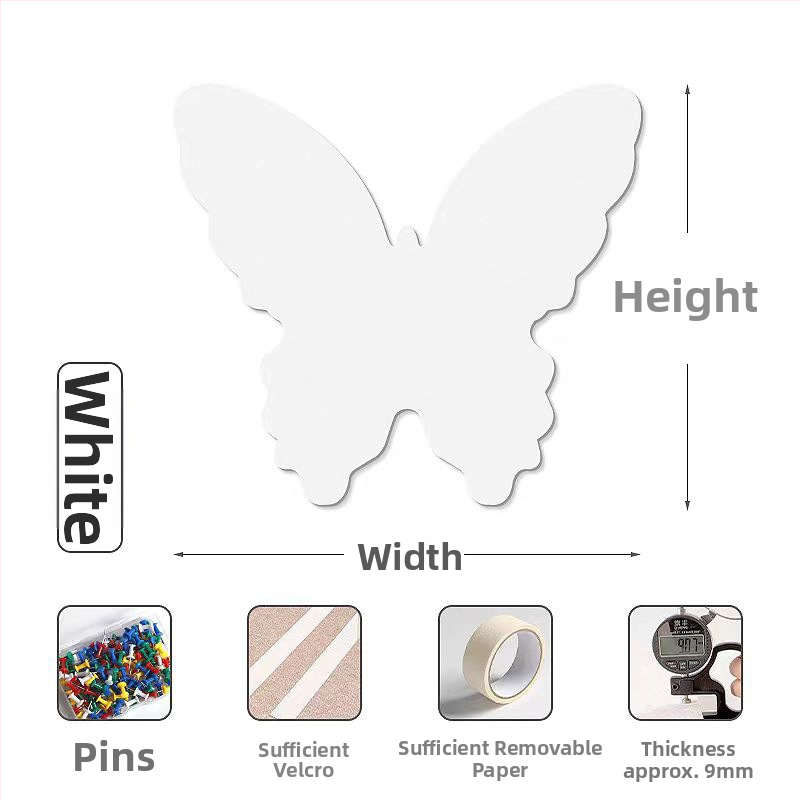 3D pillangó filc falpanel bejárathoz — dekoratív falidísz fotófal és TV-háttérhez (Anyag: poliészter rost; Funkciók: nedvességálló, molyok elleni, szennyeződés elleni, penészálló)