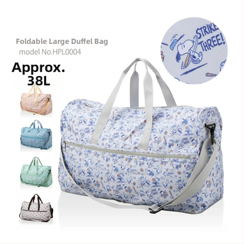 Duffel torba za putovanje, 36-55L, Oxford platno, sklopiva, uzorak anime crtani, gradski minimalistički stil, unisex