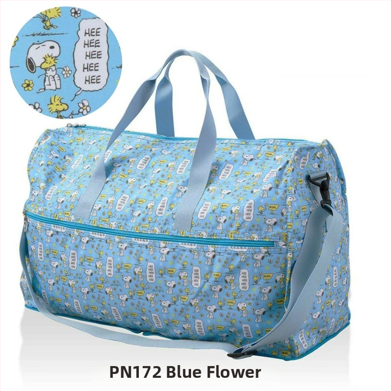 Duffel torba za putovanje, 36-55L, Oxford platno, sklopiva, uzorak anime crtani, gradski minimalistički stil, unisex