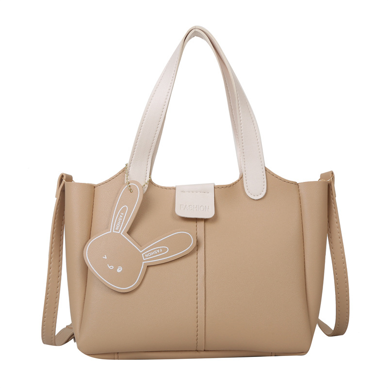 Ženska crossbody bucket torba - PU koža, gradski stil, vodoravni kvadratni oblik, magnetsko zatvaranje, džep za mobitel