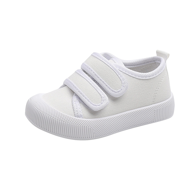 Dječje platnene slip-on tenisice s Velcro zatvaračem, gumena potplata, niski gornji dio, za proljeće i jesen