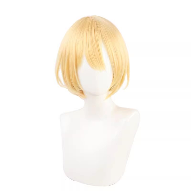 Watson Amelia Vtuber cosplay paróka, hőálló magas hőmérsékletű szál, középhosszú, nem alkalmas forró színfestéshez