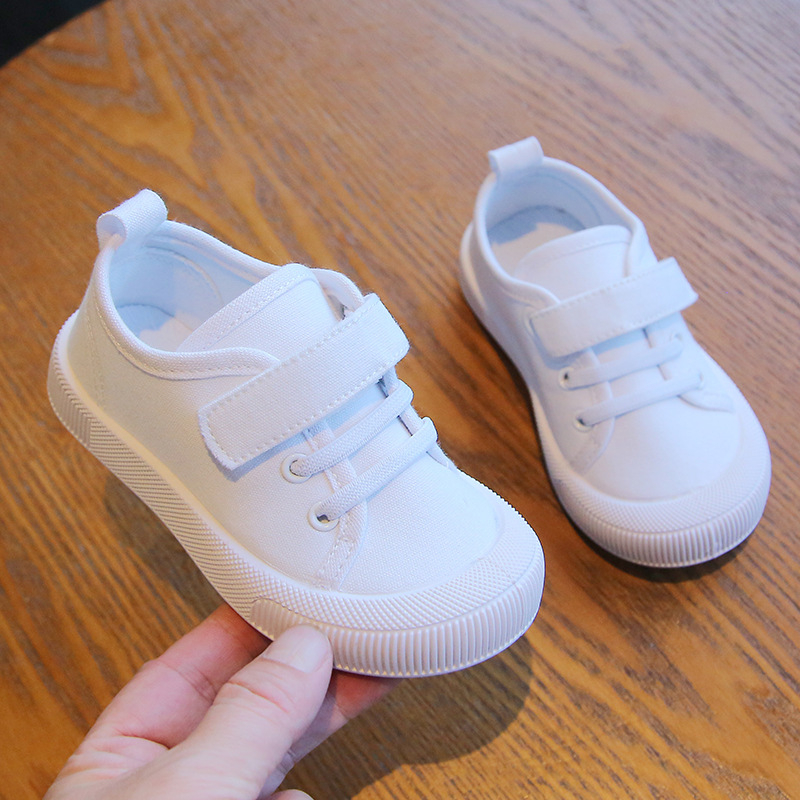 Pantofi de copii din pânză cu Velcro, respirabili, antiderapanti, talpă joasă, unisex, pentru copii 1–12 ani