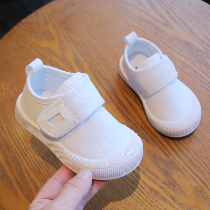 Pantofi de copii din pânză cu Velcro, respirabili, antiderapanti, talpă joasă, unisex, pentru copii 1–12 ani