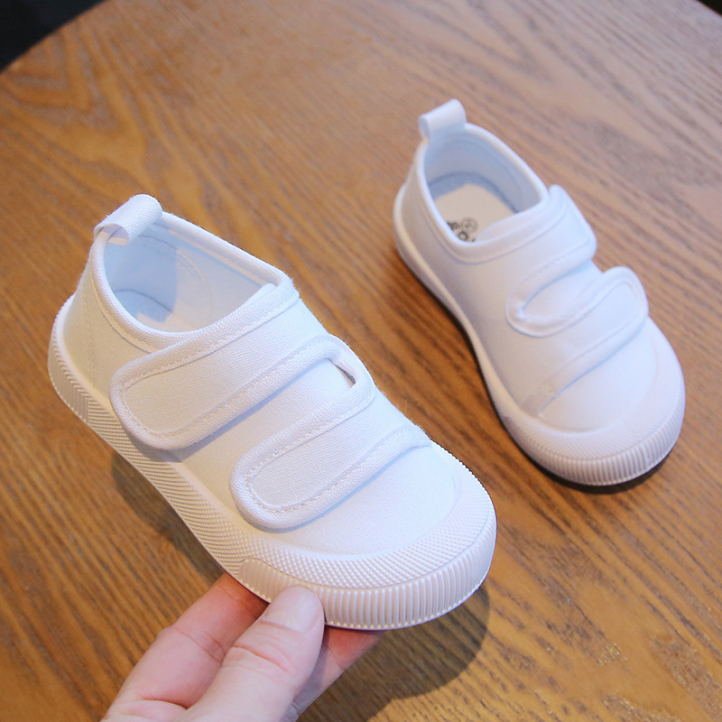 Pantofi de copii din pânză cu Velcro, respirabili, antiderapanti, talpă joasă, unisex, pentru copii 1–12 ani