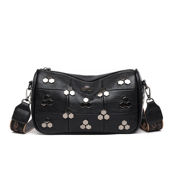 Geantă crossbody tip pernă din țesătură de înaltă calitate, închidere cu fermoar, buzunare interne pentru telefon și documente, căptușeală poliester