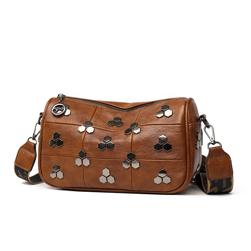 Geantă crossbody tip pernă din țesătură de înaltă calitate, închidere cu fermoar, buzunare interne pentru telefon și documente, căptușeală poliester