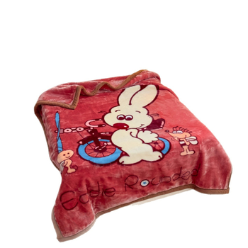 Raschel pliš deka, crtani uzorak, za sve sezone, za uzrast 1–12 godina, težina 1500–2000 g, fakultetski stil