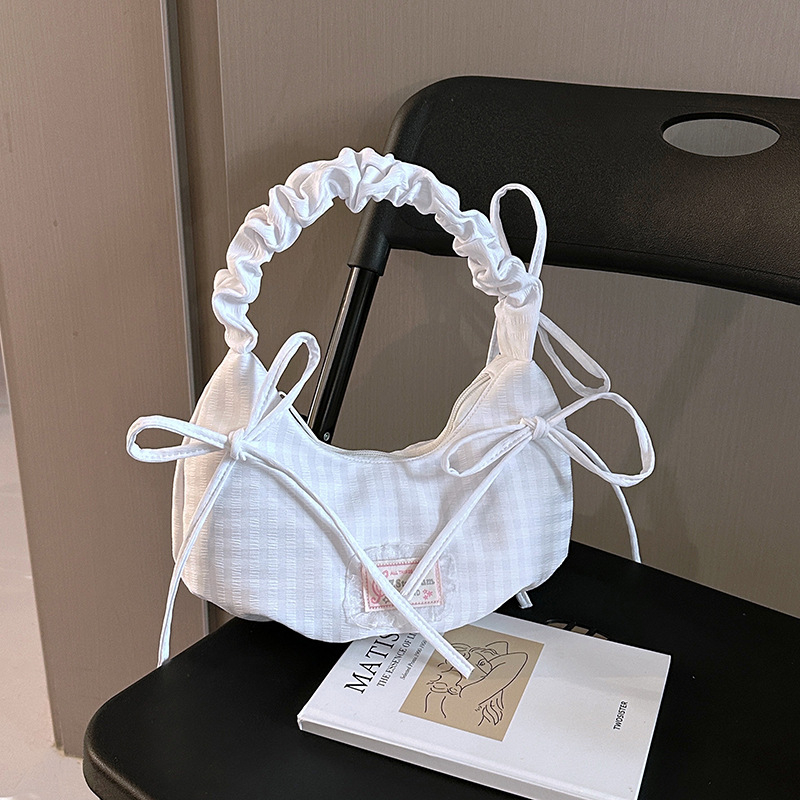 Torba za ramena, svjež i sladak stil, dumpling oblik, s jednim remenom, Oxford materijal, zatvarač, unutarnja pretinica za telefon