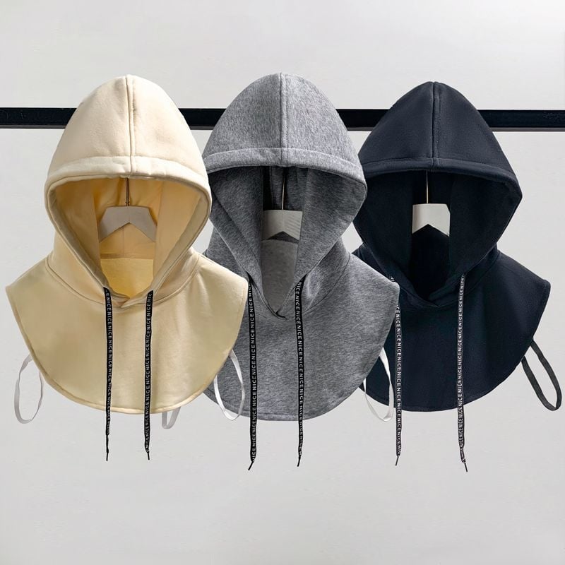 Hanorac pentru copii cu glugă, guler fals detașabil, căptușit cu fleece, din poliester, pentru primăvara 2025